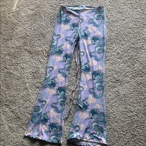 Charlotte Russe woman’s Bottoms with Purple and Green Dragon Print